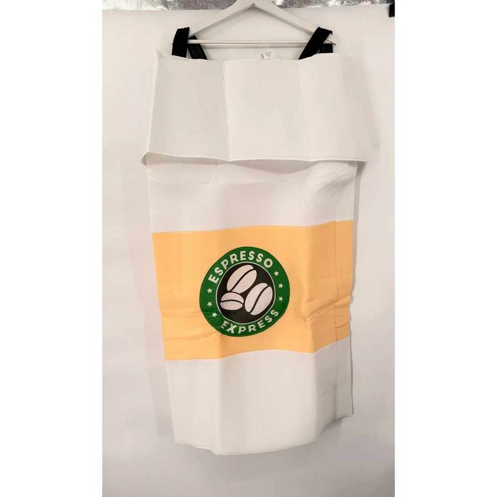 Hauntlook Venti Coffee Cup One Size White Costume Espresso Express Halloween
